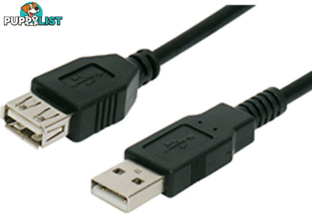 Comsol USB2-AA-02 2M USB 2.0 cable type A male-A female - 480Mbps - Comsol - 9332902002402 - USB2-AA-02