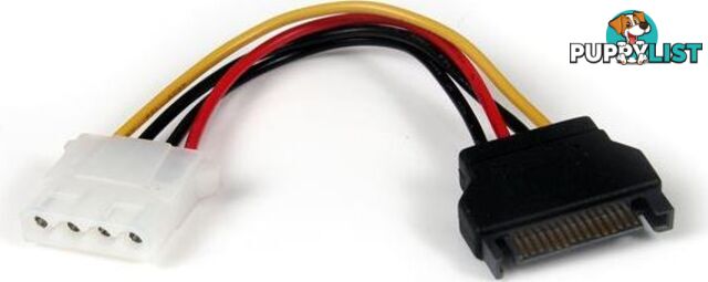 StarTech LP4SATAFM6IN 6in SATA to LP4 Power Cable Adapter F/M - StarTech - 065030841627 - LP4SATAFM6IN