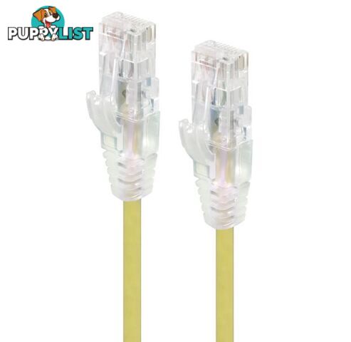 Alogic C6S-02YEL 2m Yellow Ultra Slim Cat6 Network Cable UTP 28AWG - Alogic - 9350784011213 - C6S-02YEL