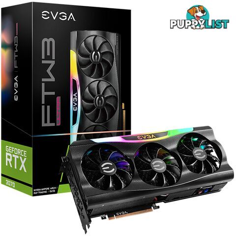 EVGA 08G-P5-3767-KL GeForce RTX 3070 FTW3 ULTRA GAMING 8GB GDDR6 Graphics Card (LHR) - EVGA - 843368072445 - 08G-P5-3767-KL