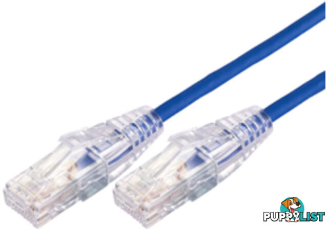 Comsol UTP-01-C6A-UT-BLU 1m RJ45 Cat 6A Ultra Thin Patch Cable - Blue - Comsol - 9332902018144 - UTP-01-C6A-UT-BLU