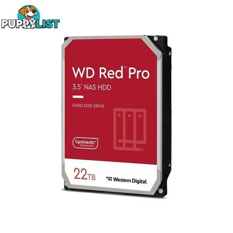 WD WD221KFGX Red Pro 22TB 3.5'' NAS HDD SATA3 7200RPM 512MB Cache - WD - 718037893501 - WD221KFGX