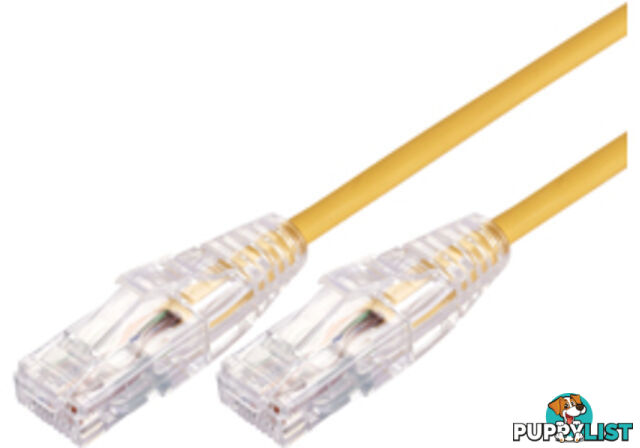 Comsol UTP-01-C6A-UT-YEL 1m RJ45 Cat 6A Ultra Thin Patch Cable - Yellow - Comsol - 9332902018229 - UTP-01-C6A-UT-YEL