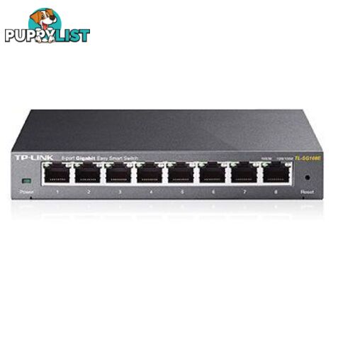 TP-Link TL-SG108E 8-Port Gigabit Easy Smart Switch - TL-SG108E - TP-Link - 845973021856 - TL-SG108E