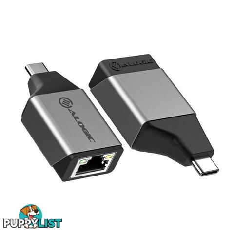 Alogic ULCGEMN-SGR Ultra MINI USB-C (Male) to RJ45 Gigabit Ethernet (Female) Adapter - Alogic - 9350784021298 - ULCGEMN-SGR