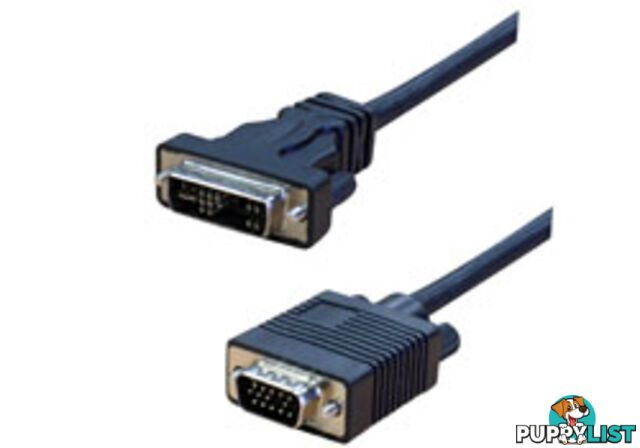 Comsol DVI-A15-02 2M DVI-A to HD15 Pin VGA Cable - Male to Male - Comsol - 9332902007728 - DVI-A15-02