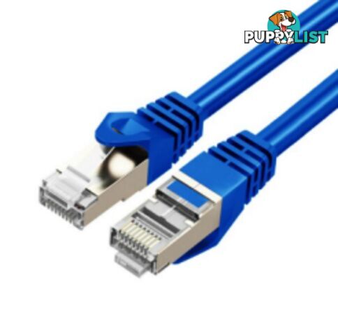 Cruxtec RS7-020-BL CAT7 10GbE SF/FTP Triple Shielding Ethernet Cable Blue 2m - Cruxtec - 787303421366 - RS7-020-BL