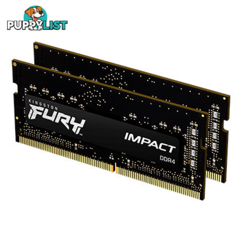 Kingston KF432S20IBK2/16 FURY Impact 16GB (2x8GB) 3200MHz DDR4 CL20 SODIMM Laptop Memory - Kingston - 740617318425 - KF432S20IBK2/16