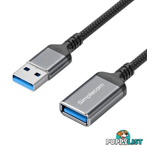 Simplecom CAU320 USB 3.0 Extension Cable USB-A Male to USB-A Femlae Nylon Braided 2.0m - Simplecom - 9350414002819 - CAU320