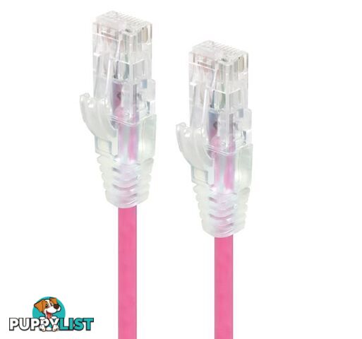 Alogic C6S-03PNK 3m Pink Ultra Slim Cat6 Network Cable UTP 28AWG - Alogic - 9350784011640 - C6S-03PNK