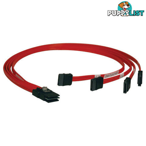 Alogic IMS-0.5-8087S 0.5m Internal Mini SAS SFF-8087 To 4 SATA Male Cable - Alogic - 9350784005205 - IMS-0.5-8087S