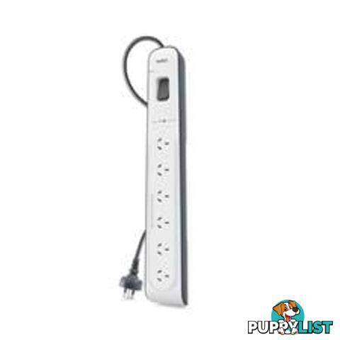 BELKIN BSV603AU2M 6 OUTLET SURGE PROTECTOR WITH 2M CORD, 2YR WTY, $30K CEW - Belkin - 745883651009 - BSV603AU2M