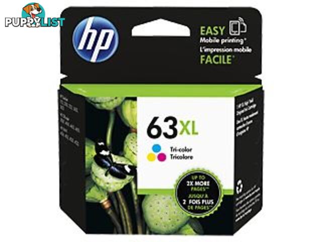 HP 63XL Tri-Color Ink Cartridge F6U63AA - HP - 193424494934 - F6U63AA