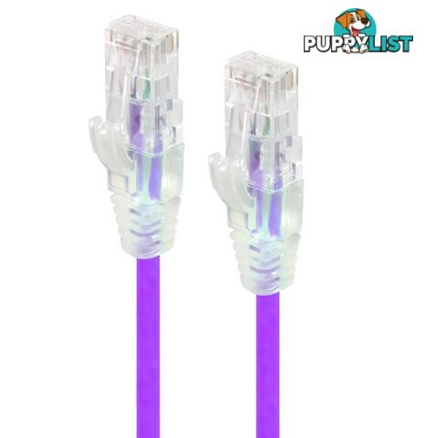 Alogic C6S-0.30PUR 0.30m Purple Ultra Slim Cat6 Network Cable UTP 28AWG - Alogic - 9350784011527 - C6S-0.30PUR