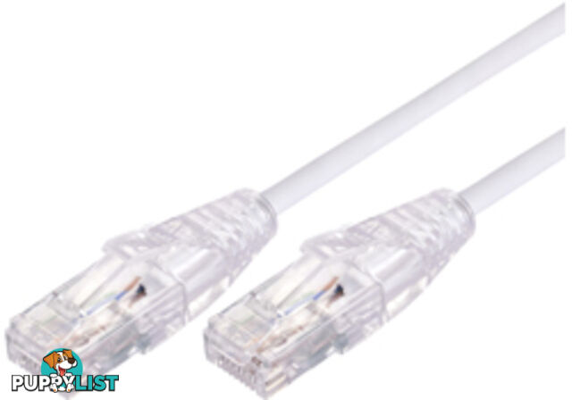 Comsol UTP-05-C6A-UT-WHT 5m RJ45 Cat 6A Ultra Thin Patch Cable - White - Comsol - 9332902018618 - UTP-05-C6A-UT-WHT