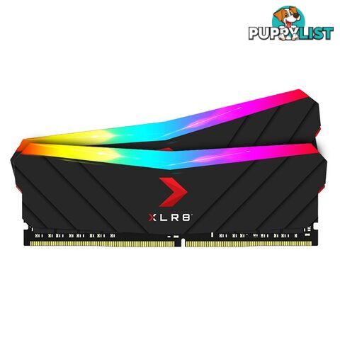 PNY MD32GK2D4320016XRGB XLR8 32GB (2x16GB) UDIMM 3200Mhz DDR4 RGB CL16 1.35V Gaming Memory Black - PNY - 4712847099562 - MD32GK2D4320016XRGB