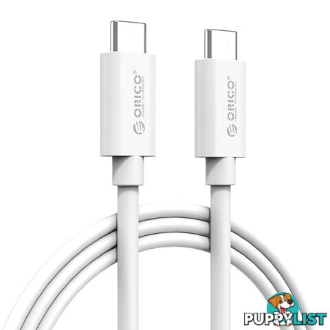 Orico CTC100M-10-WH 10Gbps USB-C to USB-C Cable 1M Quick Charge 100W (20W 5A), 4K@60Hz - Orico - 6936761830461 - CTC100M-10-WH