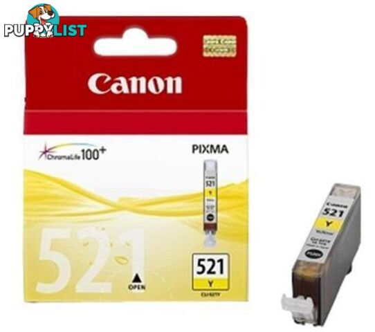 Canon CLI-521 Yellow for IP3600/4600 Mp620/630/980 CLI521Y - Canon - 4960999577531 - CLI521Y