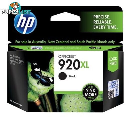 HP CD975AA 920XL BLACK INK CARTRIDGE-OFFICEJET 6500 - HP - 886111799725 - CD975AA