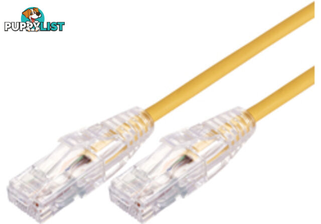 Comsol UTP-1.5-C6A-UT-YEL 1.5m RJ45 Cat 6A Ultra Thin Patch Cable - Yellow - Comsol - 9332902018328 - UTP-1.5-C6A-UT-YEL