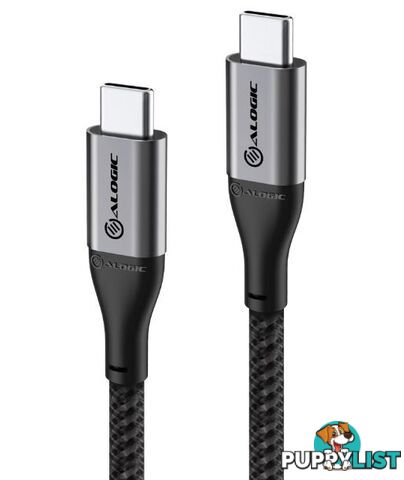 Alogic ULCC203-SGR Super Ultra USB 2.0 USB-C to USB-C Cable 3m 5A 480Mbps Space Grey - Alogic - 9350784017710 - ULCC203-SGR