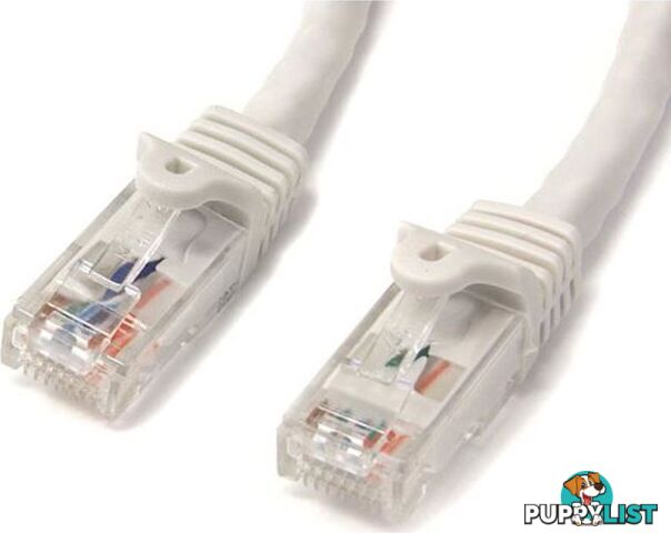 StarTech N6PATC2MWH 2m White Snagless UTP Cat6 Patch Cable - StarTech - 065030856560 - N6PATC2MWH