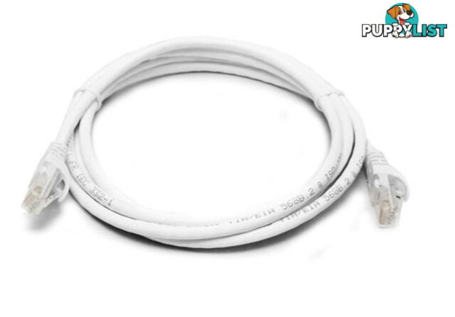 8ware PL6A-0.5WH Cat 6a UTP Ethernet Cable, Snagless - White 0.5M - 8ware - 9341756015674 - PL6A-0.5WH