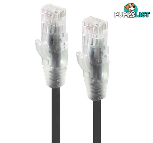 Alogic C6S-02BLK 2m Black Ultra Slim Cat6 Network Cable UTP 28AWG - Alogic - 9350784011145 - C6S-02BLK