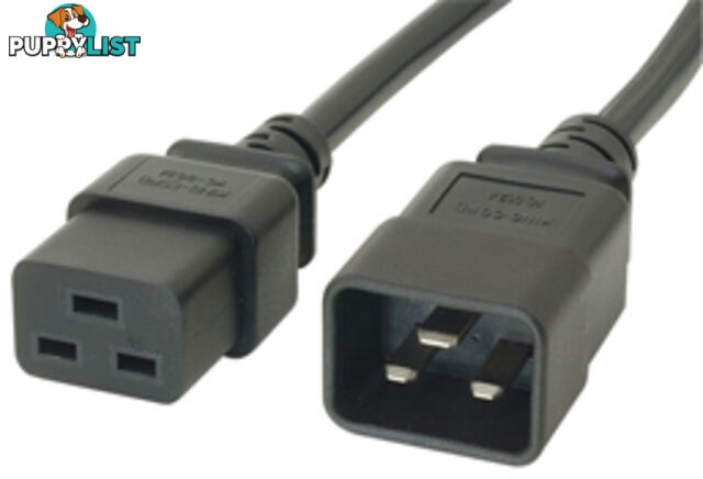 Comsol IEC-C19C20-01 1M 15A Power Extension Cable IEC-C19 to IEC-C20 - Comsol - 9332902006325 - IEC-C19C20-01