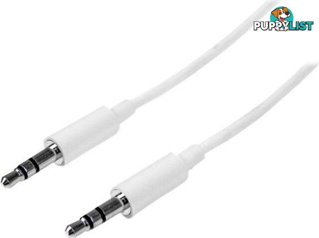 StarTech MU3MMMSWH 3m White Slim 3.5mm Stereo Audio Cable - StarTech - 065030850711 - MU3MMMSWH