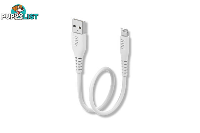 Klik KUL02WH 25cm Apple Lightning to USB Sync Charger MFI Cable White - Klik - 9332902024695 - KUL02WH