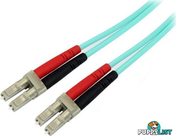 StarTech A50FBLCLC3 3m Aqua MM 50 LC to LC Fiber Patch Cable - StarTech - 065030853002 - A50FBLCLC3