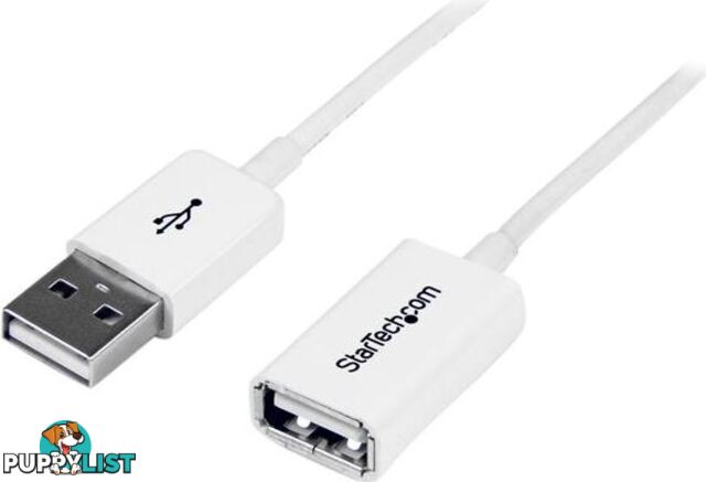 StarTech USBEXTPAA2MW 2m White USB 2.0 Extension Cable - M/F - StarTech - 065030851220 - USBEXTPAA2MW