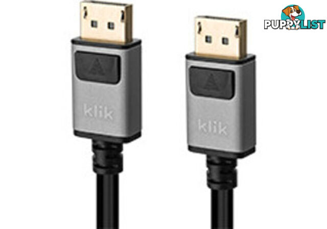 Klik KDPM030 3mtr DisplayPort Male to DisplayPort Male Cable v1.4 - Klik - 9332902019745 - KDPM030