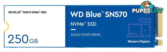 WD WDS250G3B0C Blue SN570 250GB NVMe M.2 SSD - WD - 718037887234 - WDS250G3B0C