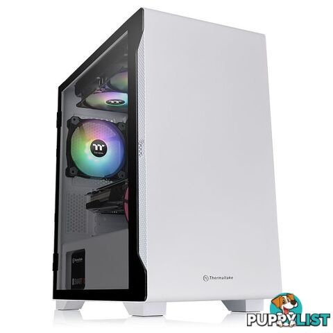 Thermaltake CA-1Q9-00S6WN-00 S100 Snow Edition Tempered Glass Micro ATX Case - Thermaltake - 841163075104 - CA-1Q9-00S6WN-00