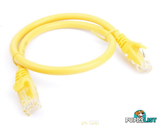 8ware PL6A-0.25YEL Cat 6a UTP Ethernet Cable, Snagless - Yellow 0.25M - 8ware - 9341756015667 - PL6A-0.25YEL