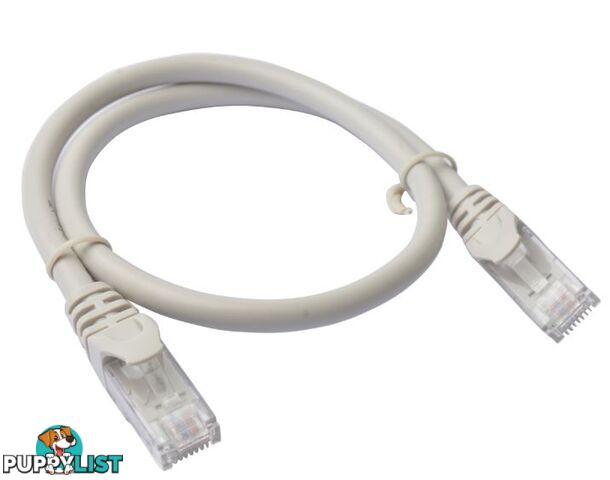 8ware PL6A-0.5GRY Cat 6a UTP Ethernet Cable, Snagless - Grey 0.5M - 8ware - 9341756012994 - PL6A-0.5GRY