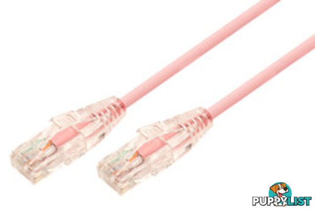 Comsol UTP-.5-C6A-UT-SPK 50cm 10GbE Ultra Thin Cat 6A UTP Snagless Patch Cable LSZH (Low Smoke Zero Halogen) - Salmon Pink - Comsol - 9332902021670 - UTP-.5-C6A-UT-SPK