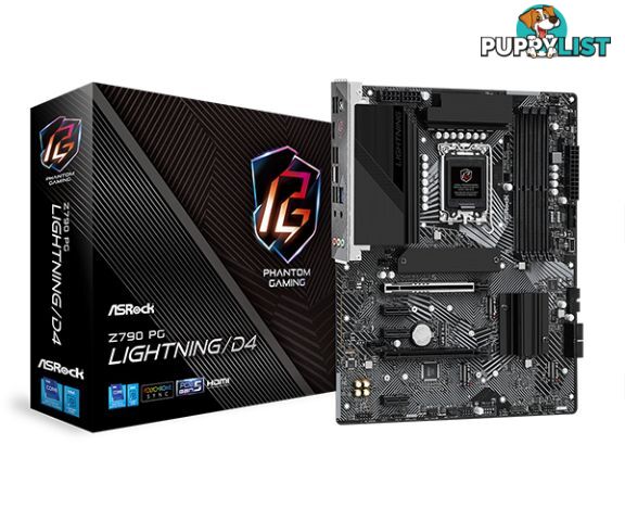 ASRock Z790-PG-LIGHTNING/D4 Z790 PG LIGHTNING DDR4 LGA 1700 ATX Motherboard - ASRock - 4710483940958 - Z790-PG-LIGHTNING/D4