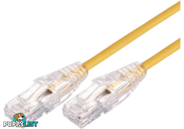 Comsol UTP-.3-C6A-UT-YEL 30cm RJ45 Cat 6A Ultra Thin Patch Cable - Yellow - Comsol - 9332902018021 - UTP-.3-C6A-UT-YEL