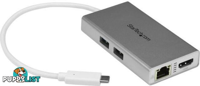 StarTech DKT30CHPDW USB C Multiport Adapter - PD - Silver - StarTech - 065030871037 - DKT30CHPDW