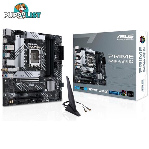 ASUS PRIME B660M-A WIFI D4 LGA1700 mATX DDR4 Motherboard - ASUS - 195553518109 - PRIME B660M-A WIFI D4