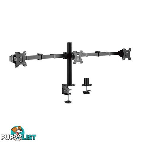 Brateck LDT33-C036 Triple Monitors Affordable Steel Articulating Monitor Arm Fit Most 17'-32' - Brateck - 6956745162555 - LDT33-C036