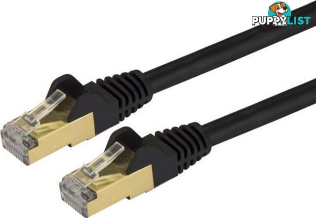 StarTech C6ASPAT1BK 1 FT SHIELDED CAT6A PATCH CABLE - BLACK - StarTech - 065030861632 - C6ASPAT1BK