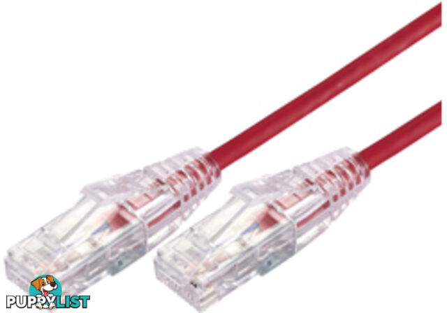 Comsol UTP-01-C6A-UT-RED 1m RJ45 Cat 6A Ultra Thin Patch Cable - Red - Comsol - 9332902018205 - UTP-01-C6A-UT-RED