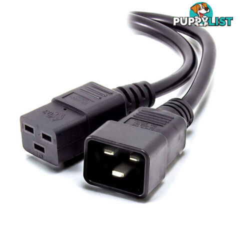 Alogic MF-C19C20-0.5 0.5 IEC C19 to IEC C20 Power Extension Cable - Male to Female - Alogic - 9319866065476 - MF-C19C20-0.5