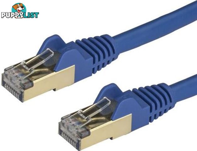 StarTech 6ASPAT50CMBL 0.5m Blue Cat6a Ethernet Cable - STP - StarTech - 065030873307 - 6ASPAT50CMBL