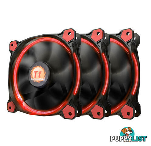 Thermaltake CL-F055-PL12RE-A Riing 12 RED High Static Pressure LED Radiator Fan (3 Fans Pack) - Thermaltake - 4717964407191 - CL-F055-PL12RE-A