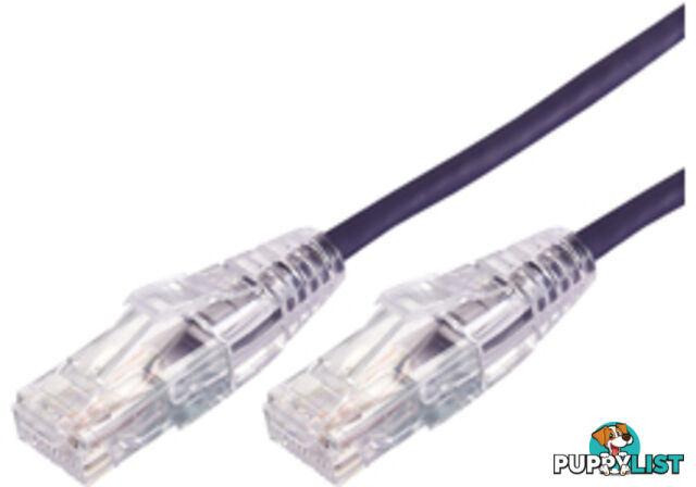 Comsol UTP-02-C6A-UT-PUR 2m RJ45 Cat 6A Ultra Thin Patch Cable - Purple - Comsol - 9332902018397 - UTP-02-C6A-UT-PUR